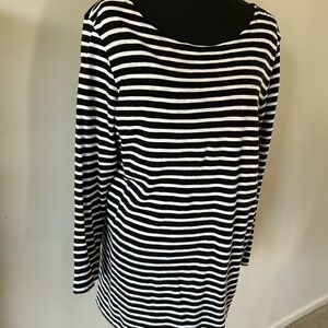 Old Navy Classic Black and White Striped Top